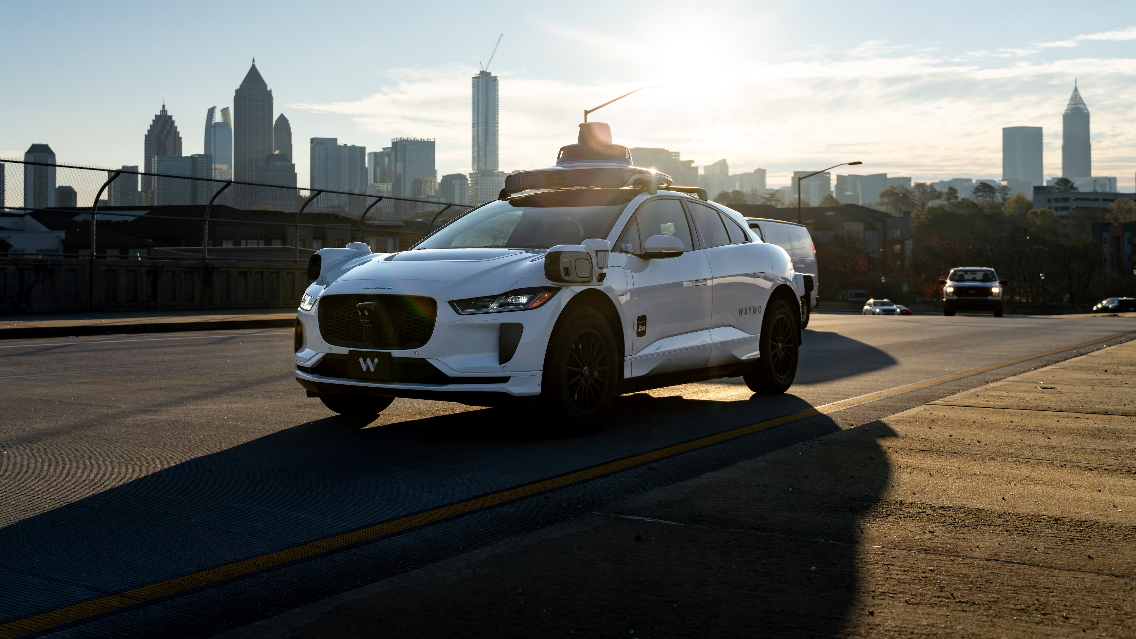 Georgia law is murky when it comes to holding driverless vehicles responsible for traffic violations. State law does not identify Waymo or an autonomous vehicle as a driver, only that an automated driving system is allowed to operate without a human driver. (Ben Hendren for the AJC)