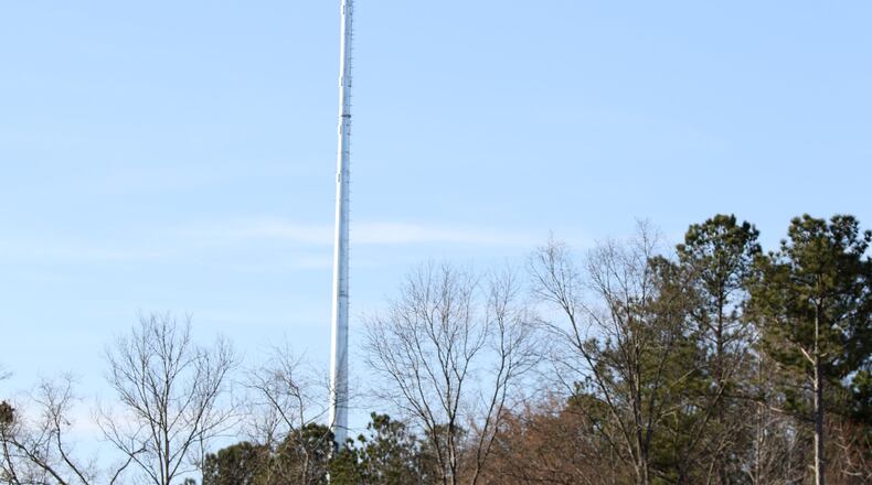 3/6/19 - Stonecrest - A cell tower in Stonecrest, Georgia on Wednesday, March 6, 2019. The cell tower was improperly built due to a zoning quirk. Residents were not informed and are trying to get the tower removed. EMILY HANEY / emily.haney@ajc.com
