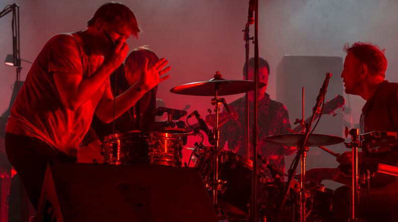 LCD Soundsystem performs during the Shaky Knees Music Festival in Atlanta, Georgia. (DAVID BARNES / DAVID.BARNES@AJC.COM)