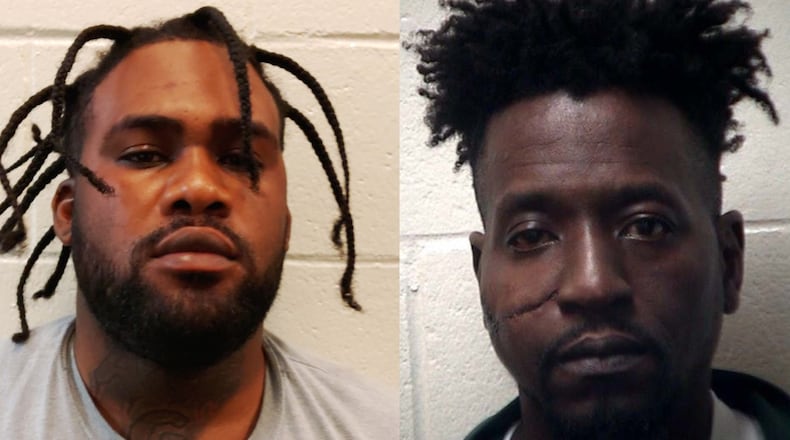 Garfield Plummer (left) and Conrod Morrison were arrested on murder charges in a shooting Saturday in Stockbridge.