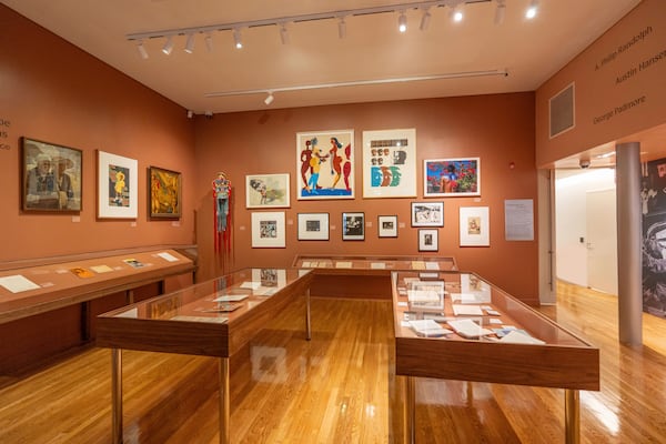 This photo provided by the New York Public Library shows an exhibit in the Schomburg Center for Research in Black Culture in New York on May 6, 2025. (Jonathan Blanc/New York Public Library via AP)