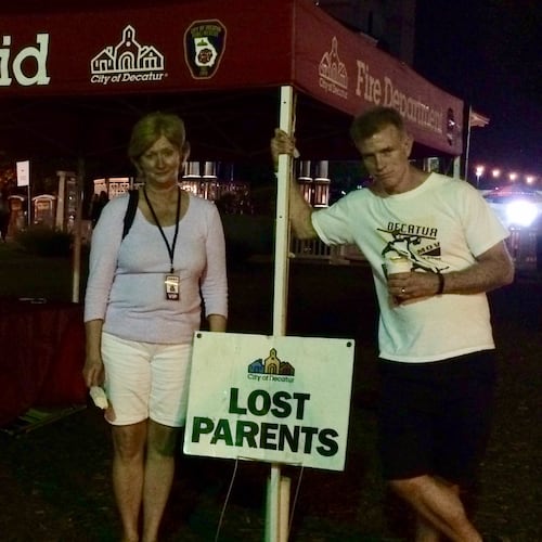 Julie Torpy doesn't tolerate rowdy kids when at a restaurant, here with husband Bill Torpy. (Courtesy Hank Klibanoff)