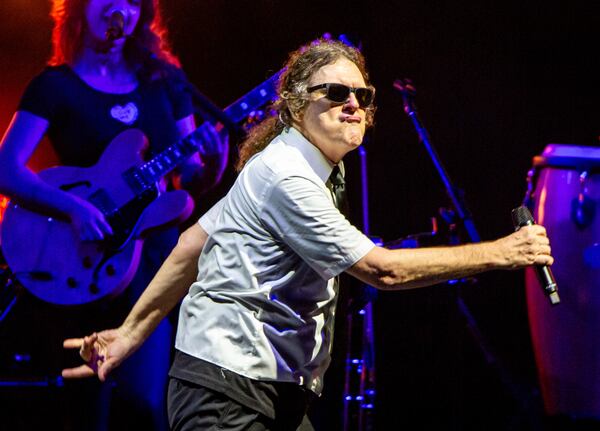 "Weird Al" Yankovic performs "All About the Pentiums," a takedown of Puff Daddy’s "All About the Benjamins" at Ameris Bank Amphitheatre. (Ryan Fleisher for the AJC)