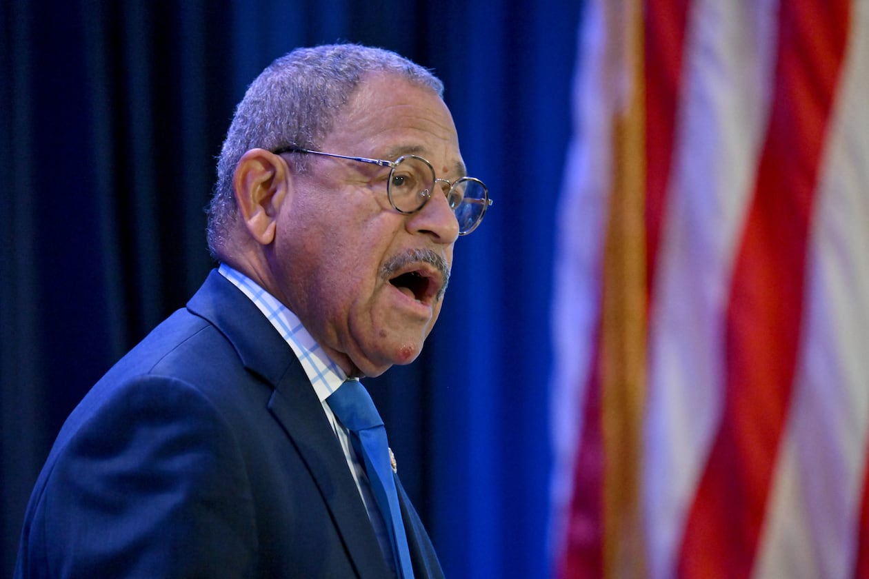 U.S. Rep. Sanford Bishop, pictured in 2024, holds one of the Democratic Party's last footholds outside metro Atlanta. Republicans could look to redraw his seat ahead of the 2028 election. (Hyosub Shin/AJC)