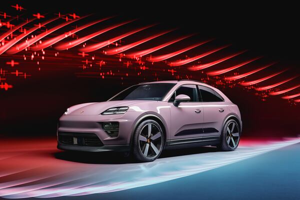 The 2024 Porsche Macan EV. The company's record 2025 sales were fueled by the popularity of the Macan. (Courtesy of Porsche)