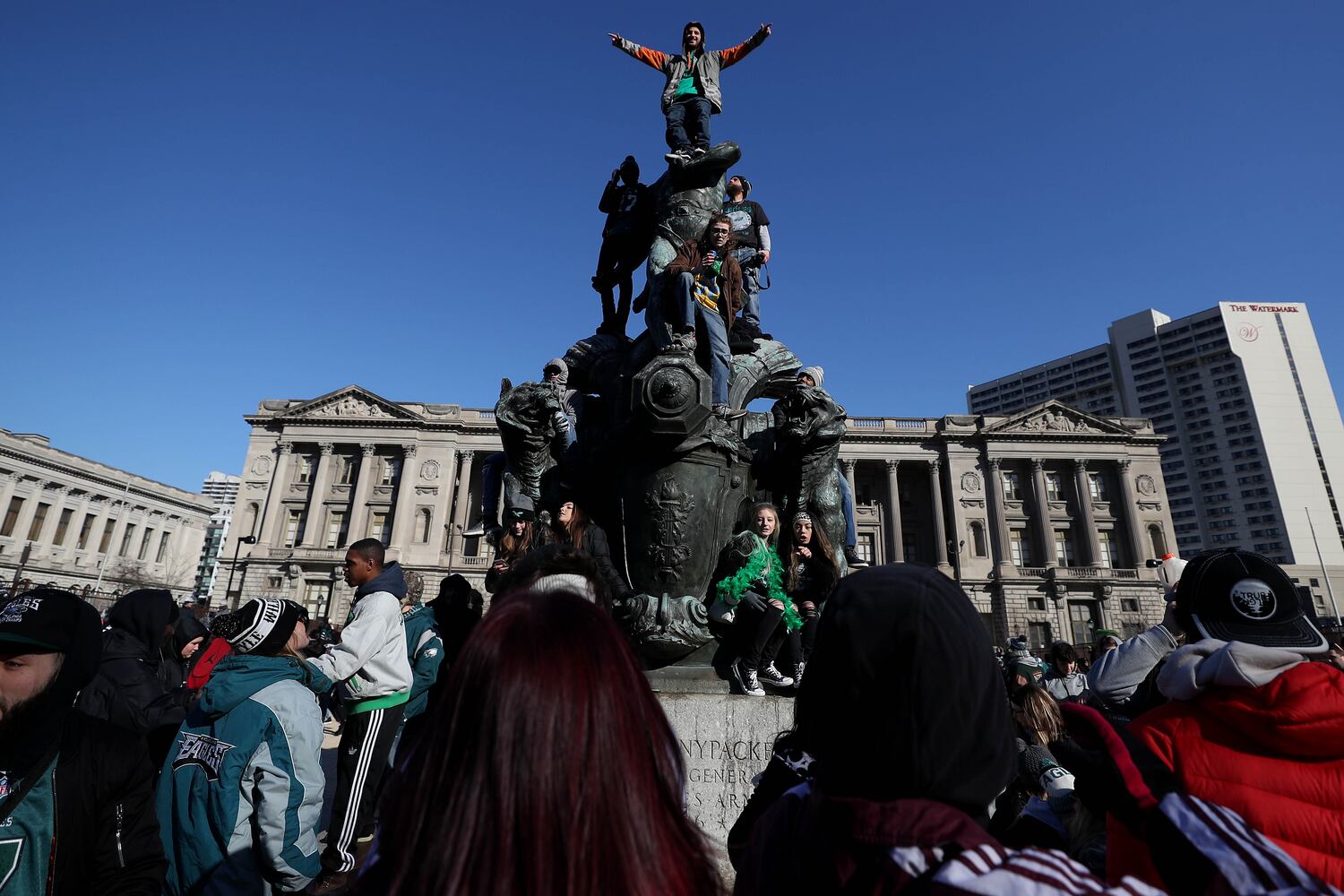 Philadelphia Eagles fans celebrate Super Bowl win with parade