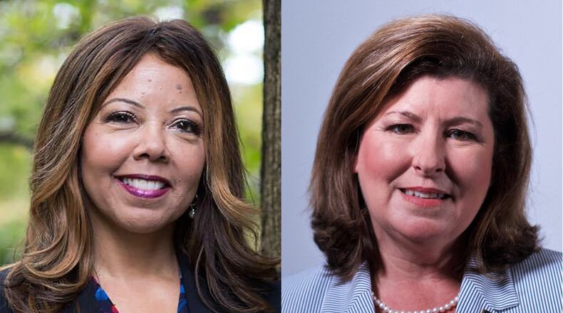 Sixth District Democratic challenger Lucy McBath, left, and Republican U.S. Rep. Karen Handel.