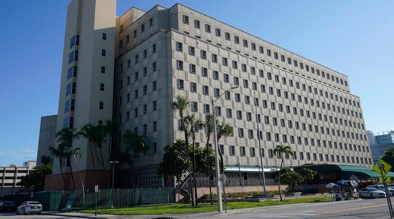 FILE - The Richard E. Gerstein Justice Building is seen, Sept. 20, 2022, in Miami. (AP Photo/Wilfredo Lee, File)