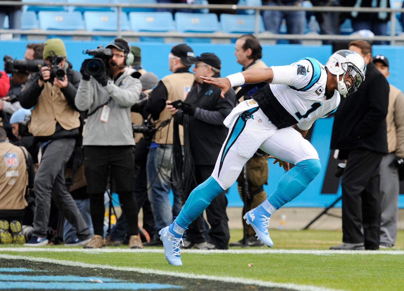 Cam Newton celebrates: Jan. 17, 2016