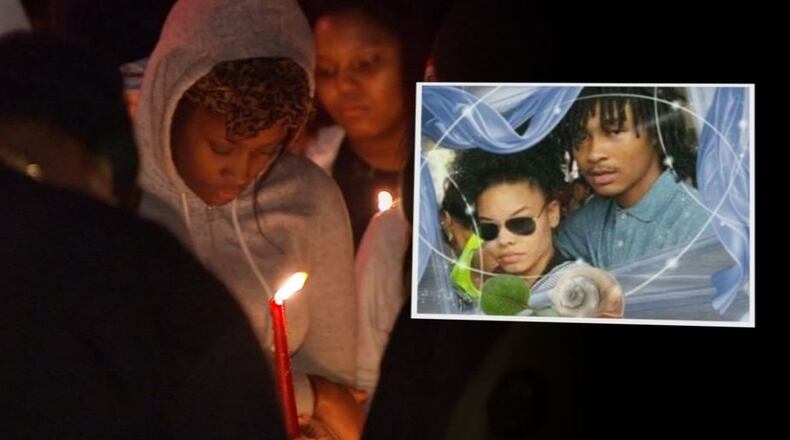 Jaquille Thomas and Angelique Bowman, 18 and 19 years old, respectively, were killed Monday near Norcross. Friends and family gathered Tuesday night for a candlelight vigil in their memory. (Credit: Channel 2 Action News)