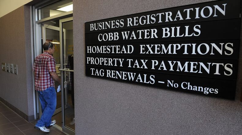 The Cobb County tax assessor’s office. JOHNNY CRAWFORD / FOR THE AJC