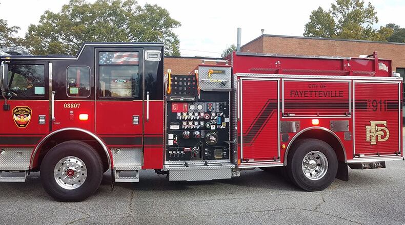 New fire and police vehicles are among the public safety projects being funded in Fayetteville by the 2017 SPLOST. Courtesy City of Fayetteville