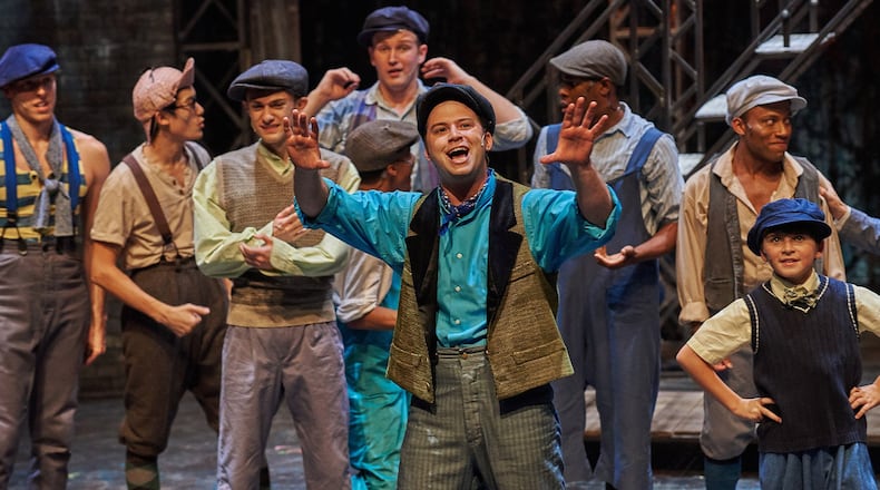 Greg Kamp (center) starred in “Newsies" when it ran in 2018 first at Atlanta's Aurora Theatre and then at the Atlanta Lyric Theatre. Photo: Chris Bartelski