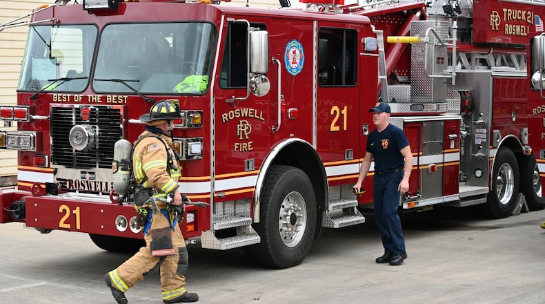 Roswell will spend $1.4 million to replace a 22-year-old ladder truck. (Courtesy City of Roswell)