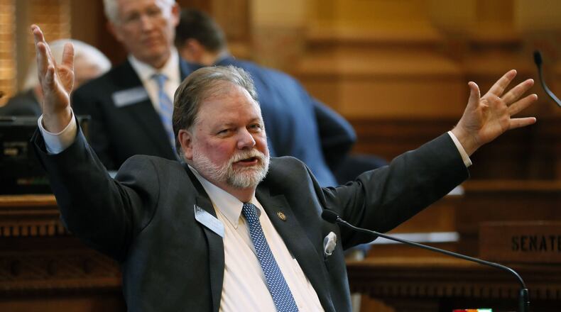 March 13, 2019 - Atlanta - Sen. Jeff Mullis, R - Chickamauga, is the main sponsor of legislation allowing an expansion of elective courses on the Bible. Bob Andres / bandres@ajc.com