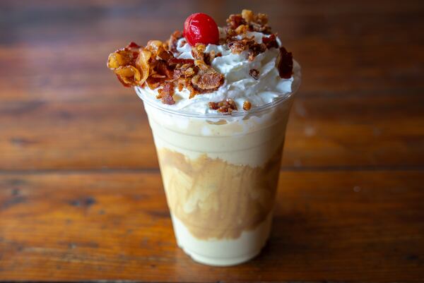 The Jimmy Carter shake at the Rookery features banana ice cream, peanut butter and crumbled chunks of bacon. Courtesy of Visit Macon