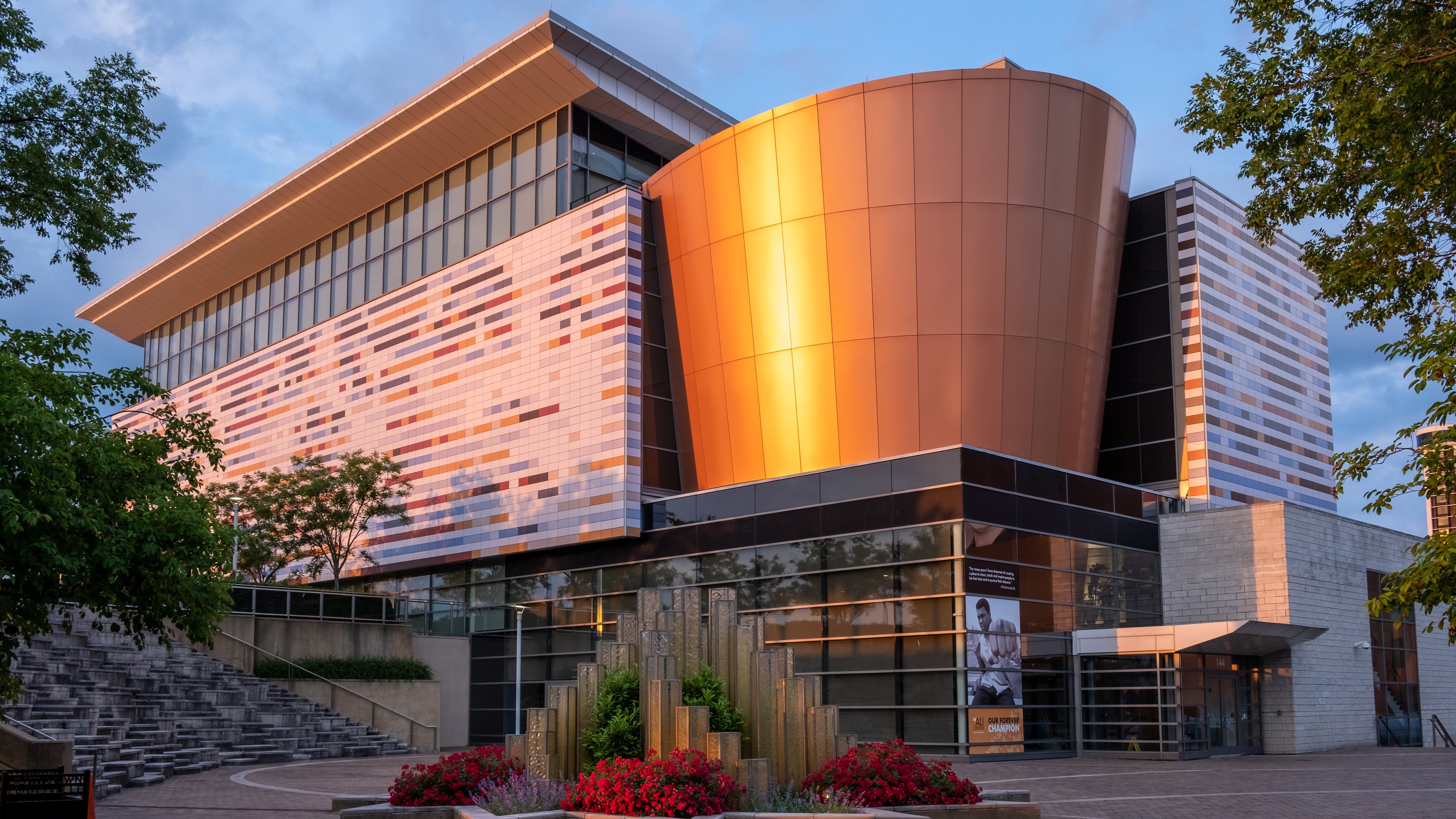 The Muhammad Ali Center, in downtown Louisville, Kentucky, features permanent exhibits dedicated to the boxer and activist's life, as well as a variety of events and special programs. (Courtesy of Louisville Tourism)