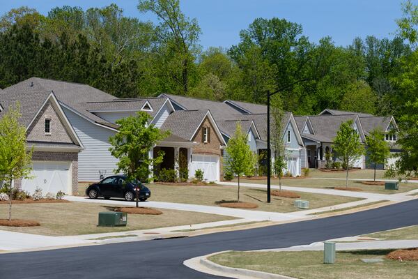 A subdivision in the proposed area of the city of Lost Mountain in Cobb County is seen on Wednesday, April 20, 2022.   (Arvin Temkar / arvin.temkar@ajc.com)