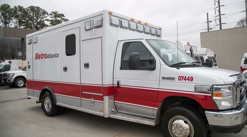 Three medics with Metro Atlanta Ambulance Service are in quarantine after transporting patients infected with the coronavirus, company officials said Saturday. (AJC FILE PHOTO/ALYSSA POINTER)