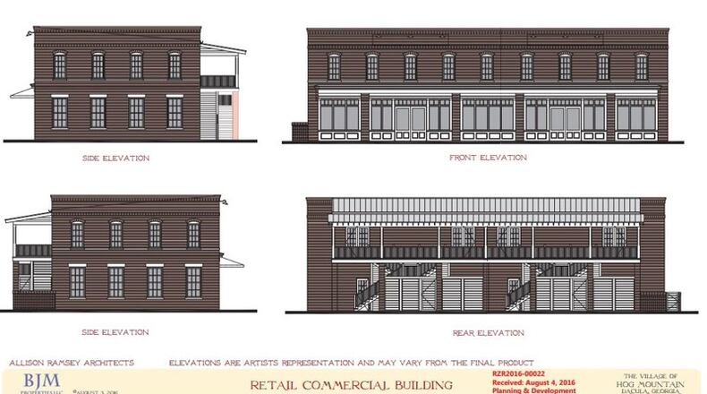 A development proposed near the Dacula intersection of Jim Moore Road and Hamilton Mill Parkway would bring houses, townhomes, retail, a church and a private school.