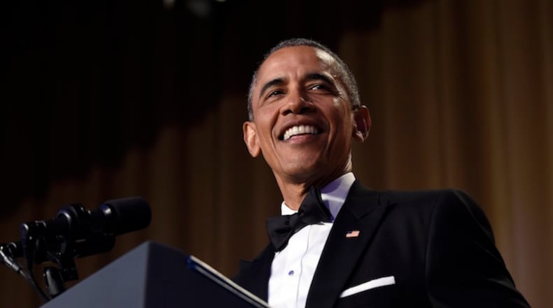 President Barack Obama speaks at the annual White House Correspondents' Association dinner at the Washington Hilton in Washington, Saturday, April 30, 2016. (AP Photo/Susan Walsh)