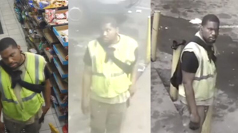 The suspect was wearing a neon vest when he allegedly stabbed the victim, according to Atlanta police.