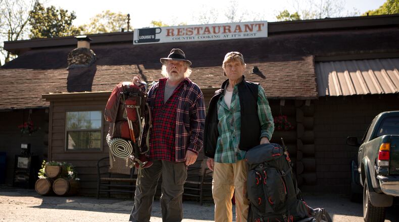 Nick Nolte and Robert Redford in a scene filmed at Louise's Restaurant near Kennesaw Mountain in Marietta. Photo: Frank Masi, SMPSP / Broad Green Pictures