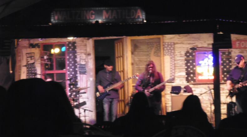 The Jess Goggans Band plays a Jimi Hendrix cover of “Changes” on the Hen House stage at Matilda’s, Alpharetta. Vicki Griffin for the AJC