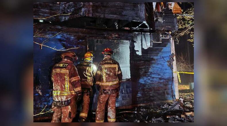 Gwinnett County firefighters battled a deadly house fire late Friday night. One man died in the blaze.