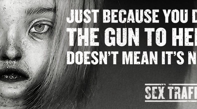 The International Human Trafficking Institute’s “The Truth in Trafficking” billboard campaign focuses on disrupting and reorienting the perception of predators. CONTRIBUTED BY EMILIE STEELE / LEGEND