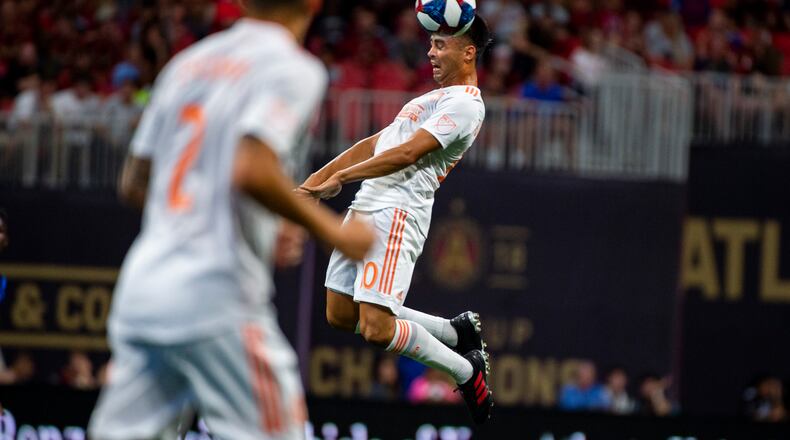 during their game against Atlanta United at Mercedes Benz Stadium in Atlanta, Georgia, on June 29, 2019.