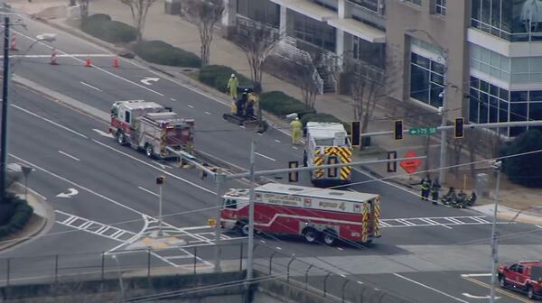 Atlanta fire crews responded to Howell Mill Road about a gas leak.