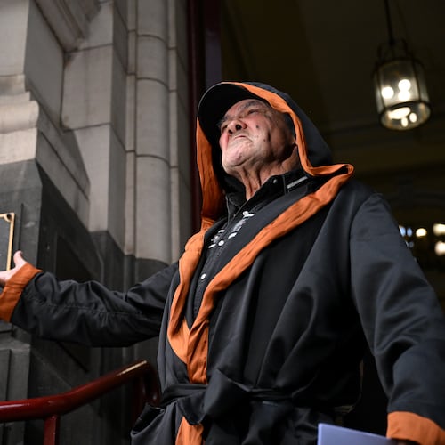 Uncle Robbie Thorpe speaks outside the Victoria state Supreme Court of Appeal in Melbourne, Australia, Wednesday, June 3, 2026. (James Ross/AAP Image via AP)