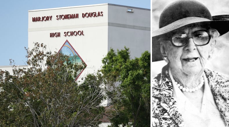 Marjory Stoneman Douglas High School, in Parkland, Florida, was the scene of a mass shooting on Valentine's Day 2018 that killed 17 people. The high school, which opened its doors in 1990, was named for author and environmentalist Marjory Stoneman Douglas, who spent her life working to save the Florida Everglades.