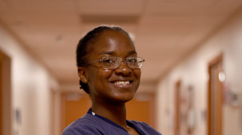 Hospitalman Shayne Marcelline, a 2016 South Gwinnett High School graduate and Snellville native is serving in Spain at Naval Hospital Rota in support of ballistic-missile defense ships forward-deployed to Naval Station Rota. She is responsible for health care to all active duty personnel, their families and Department of Defense beneficiaries.