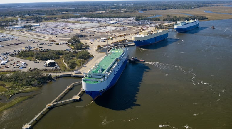 An aerial view of the Port of Brunswick. Courtesy of the Georgia Ports Authority. (Courtesy photo)