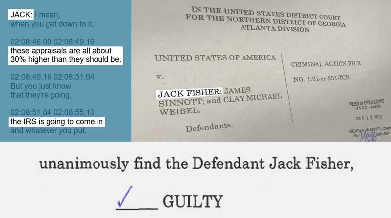 Jack Fisher of Alpharetta was found guilty of defrauding the federal government through a tax dodge scheme that overvalued conservation easements. (AJC photo illustration)