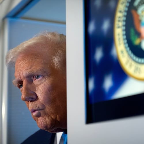 President Donald Trump has been talking about his high IQ for 10 years, but has yet to show any proof of his intelligence. (Mark Schiefelbein/AP)