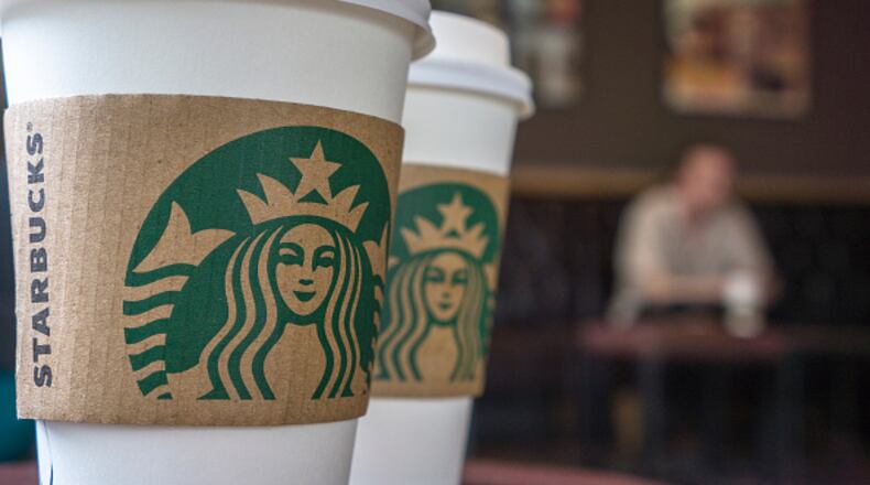 Decaffeinated beverages from Starbucks or any coffee shop can contributed to hydration goals for the day says Atlanta-based dietitian Page Love.