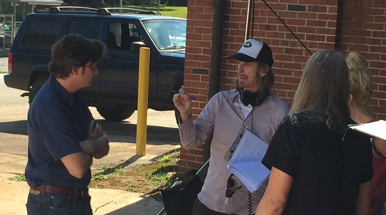 Ray McKinnon, 'Rectiify" creator, gives Aiden Young (Daniel Holden) direction on set in May, 2016 in Griffin. CREDIT: Rodney Ho/ rho@ajc.com