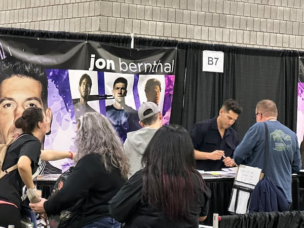Jon Bernthal, best known for "The Walking Dead" and "Punisher," appeared at ATL Comic & Pop Culture Convention in 2024. (Rodney Ho/AJC)