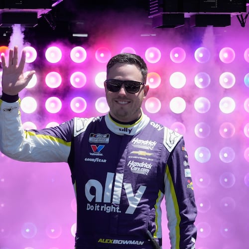 FILE - Alex Bowman during a NASCAR Cup Series auto race event at Sonoma Raceway, Sunday, June 28, 2026, in Sonoma, Calif. (AP Photo/Jeff Chiu,File)