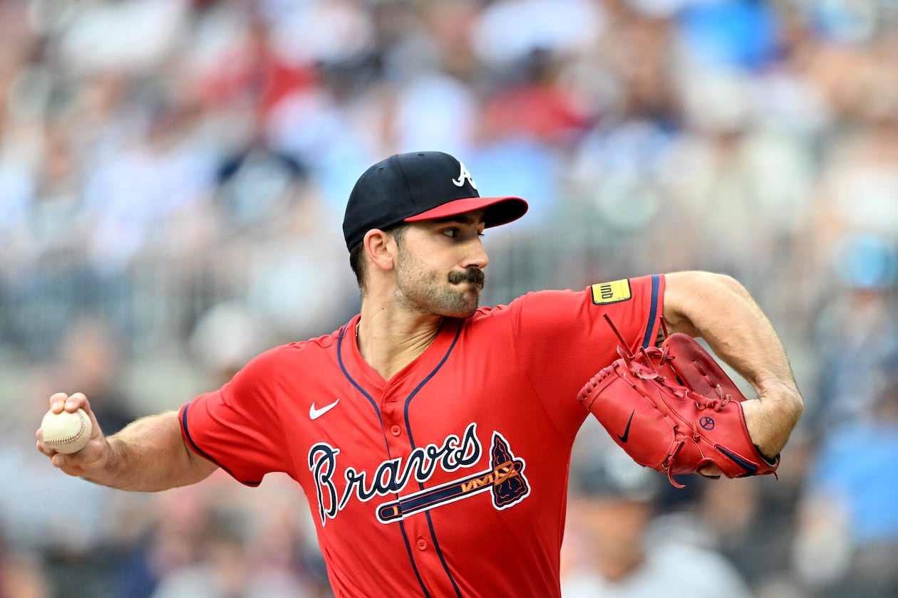Atlanta Braves pitcher Spencer Strider is on rehab assignment and will start Thursday for Rome. (Hyosub Shin / AJC 2025)