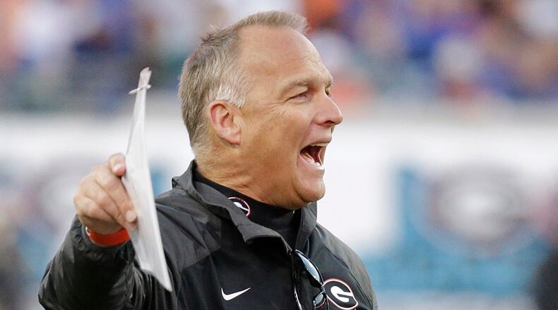 Georgia head coach Mark Richt still can win his third SEC championship. (AP Photo/John Raoux)