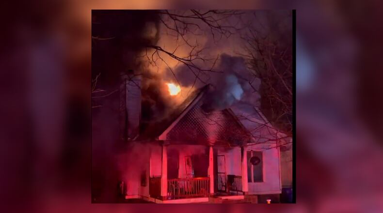 One of the homes damaged in the fire was a boarding house that was home to eight people. (Credit: Atlanta Fire Rescue)