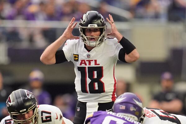 Falcons quarterback Kirk Cousins during a December game against the Vikings. (Abbie Parr/AP)