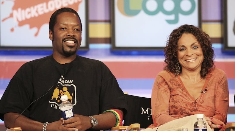 PASADENA, CA - JULY 13: (L-R) Actor Kadeem Hardison and actress Jasmine Guy speak during the 2006 Summer Television Critics Association Press Tour for the Nick at Nite Network at the Ritz Carlton Hotel on July 13, 2006 in Pasadena, California. (Photo Frederick M. Brown / Getty Images).