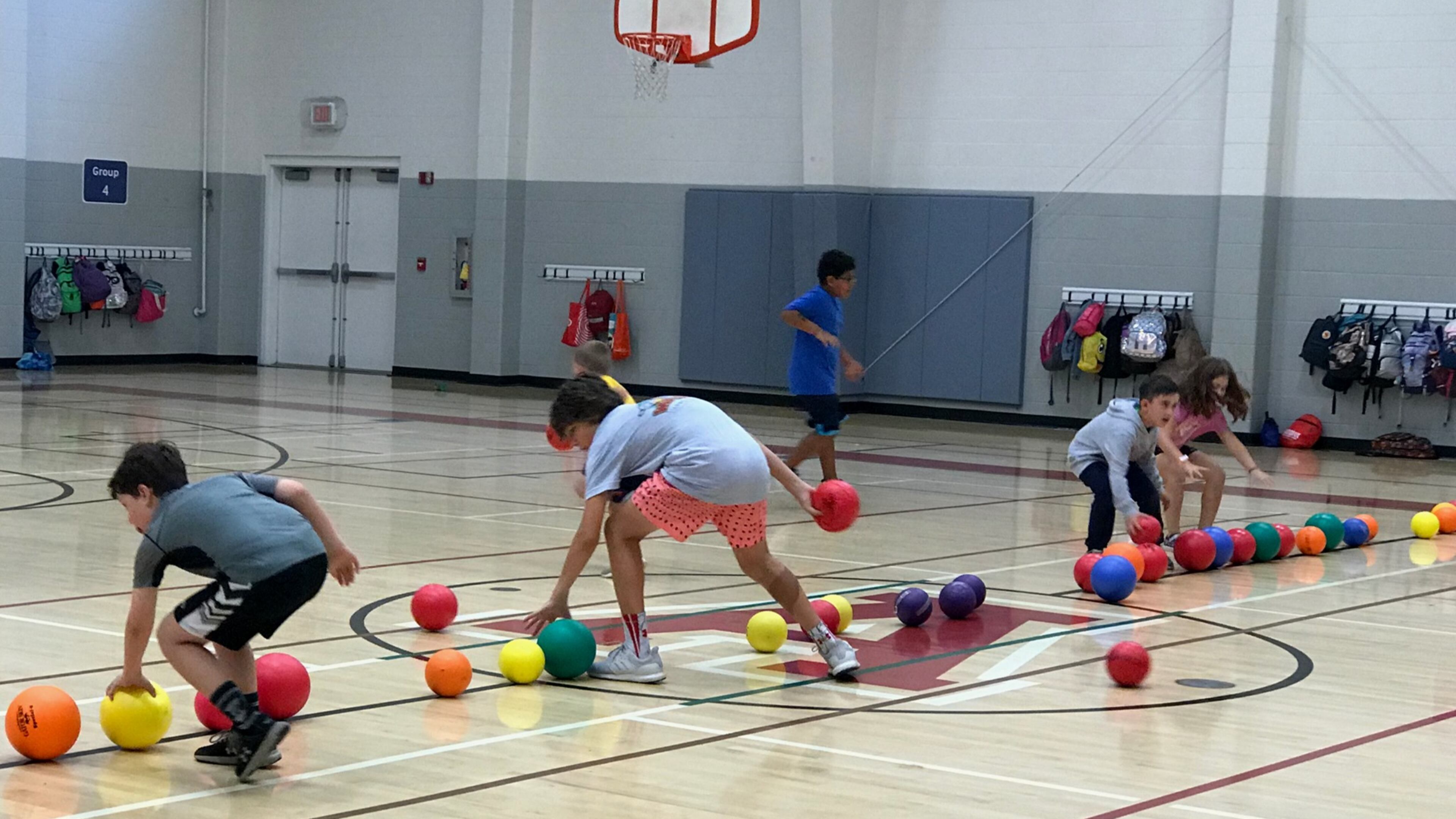 Kids play dodgeball at the Alpharetta Recreation, Parks and Cultural Services' summer camp program. (Courtesy of city of Alpharetta)