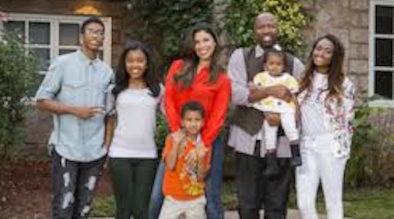 Kenny "The Jet" Smith and his family on the new reality show "Meet the Smiths," set to debut on TBS April 3. CREDIT: TBS