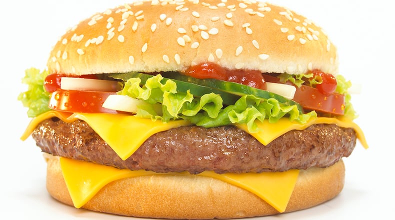 Cheeseburger, close-up